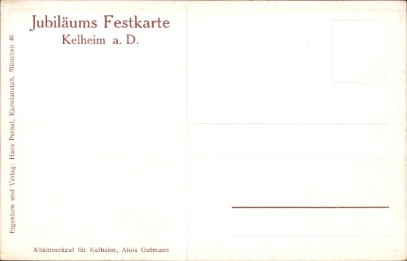 Artist Postcard Kelheim an der Donau Lower Bavaria, Liberation Hall, 100th anniversary of the liberation struggles