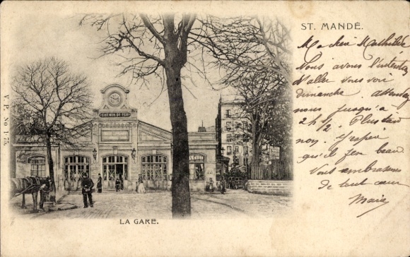 Ak Saint Mandé Val de Marne, Bahnhof