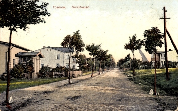 Ak Ostseebad Koserow auf Usedom, Dorfstraße