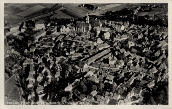 Postcard Sulzbach Rosenberg Franconian Alb Upper Palatinate, aerial photograph