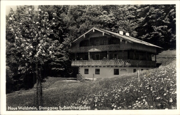 Postcard Stanggass Stanggaß Bischofswiesen Upper Bavaria, Haus Waldstein