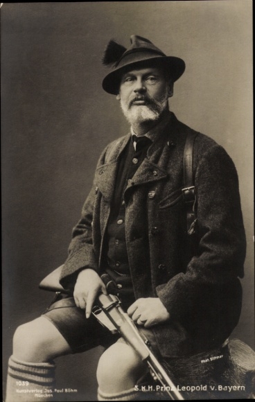 Ak Prinz Leopold von Bayern, Jäger, Gewehr