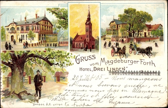 Litho Madgebuerger Forth Möckern in Jerichower Land, stadsgezichten