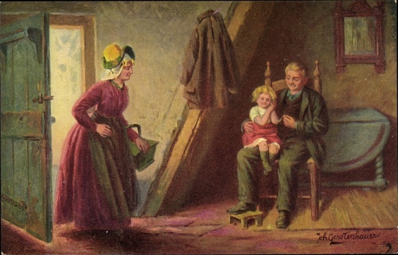 KP artysty Gerstenhauer, Johann Georg, powrót żony do domu, rodzina