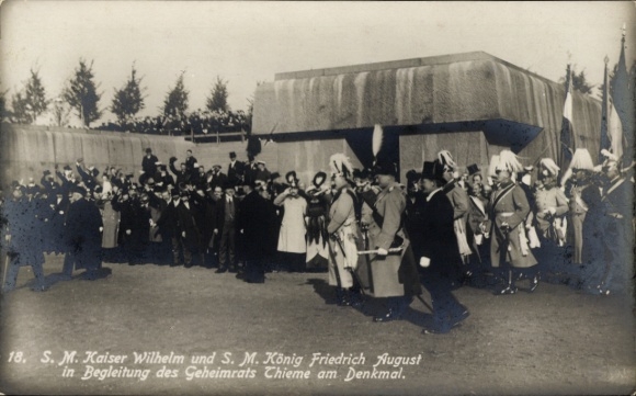 PC Leipzig, Kaiser Wilhelm, King Friedrich August, monument, October 18, 1913