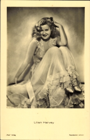 Ak-actrice Lilian Harvey, portret