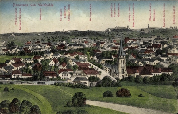Ak Weinböhla in Sachsen, Panorama