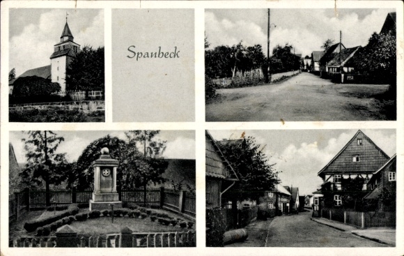 KP Spanbeck Bovenden Dolna Saksonia, częściowe widoki, fragment ulicy