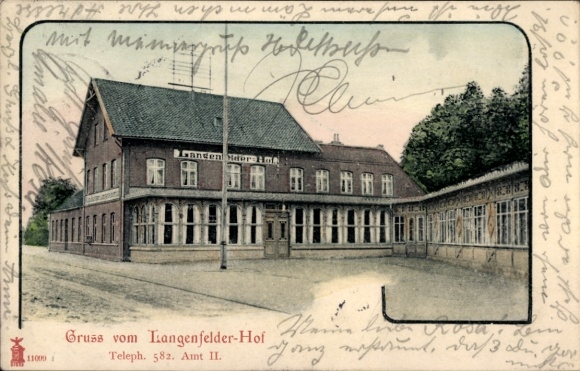 Ak Hamburg Eimsbüttel Langenfelde, Langenfelder Hof, Straßenansicht