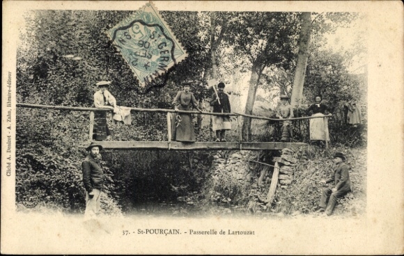 Ak Saint Pourcain Allier, Passerelle de Lartouzat, peche a ligne