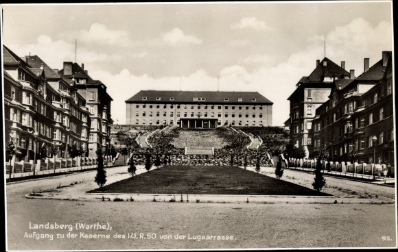 Postcard Gorzów Wielkopolski Landsberg Warthe Ostbrandenburg, General von Strantz barracks