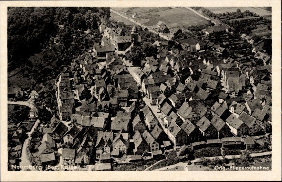 Postcard Naumburg in Hesse, general view, aerial photo
