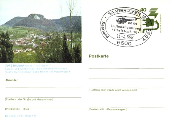 Ak Heubach in Württemberg,  Wanderwege, Wintersport, Hallenbad, Freibad, Heimatmuseum
