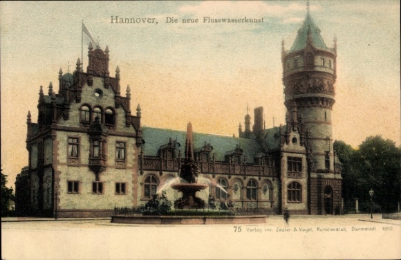 Ak Hannover in Niedersachsen, neue Flusswasserkunst