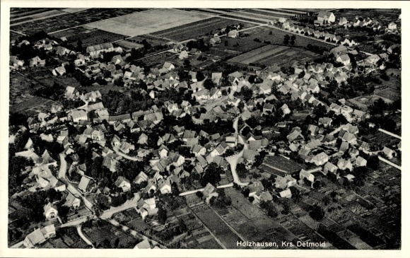 Ak Holzhausen Externsteine Horn Bad Meinberg am Teutoburger Wald, Fliegeraufnahme