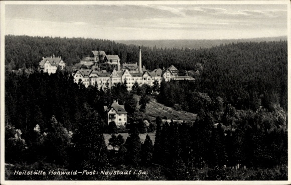 Postcard Hohwald Neustadt in Saxony, Hohwald Sanatorium