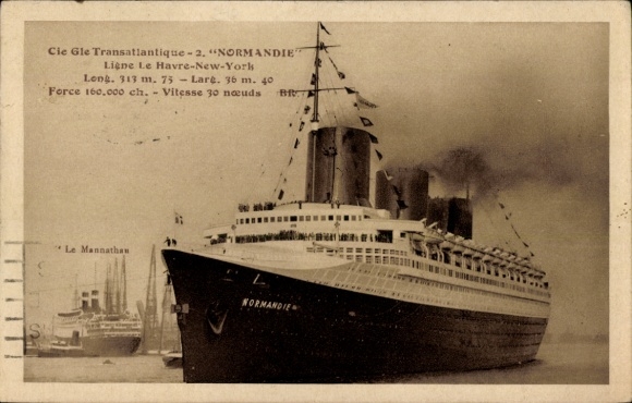 Ak Compagnie Générale Transatlantique, Normandie