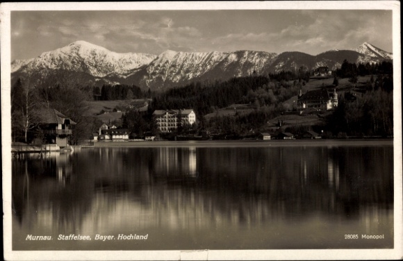 Postcard Murnau am Staffelsee, Murnau, Staffelsee, Bavarian Alps, architecture, quiet, landscape