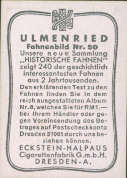Collection picture Ulmenried flag picture No. 40, banner Albrecht of Mecklenburg, King of Sweden