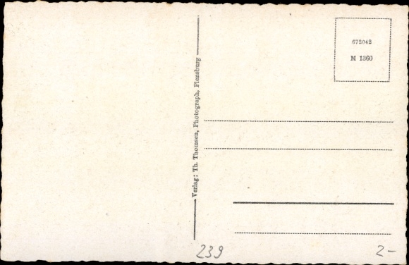 Postcard Flensburg in Schleswig Holstein, customs school at Lutherplatz