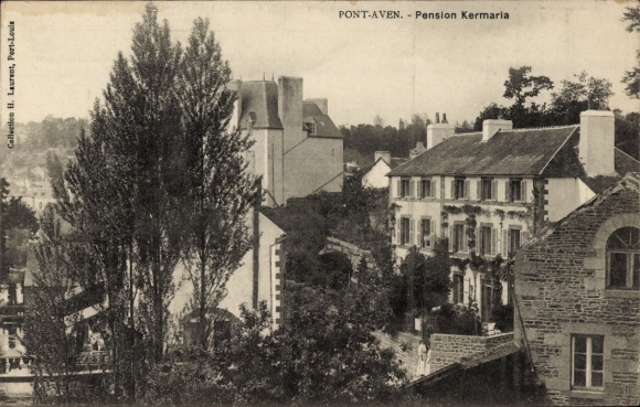 Postcard Pont Aven Finistère, Pension Kermaria