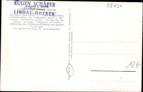 Postcard Hoyren Lindau on Lake Constance Swabia, Gasthof zur Sonne