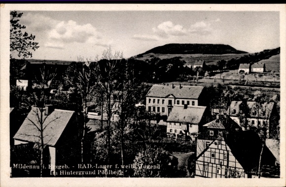 Ak Mildenau im Erzgebirge, RAD-Lager für weibliche Jugend, Pöhlberg