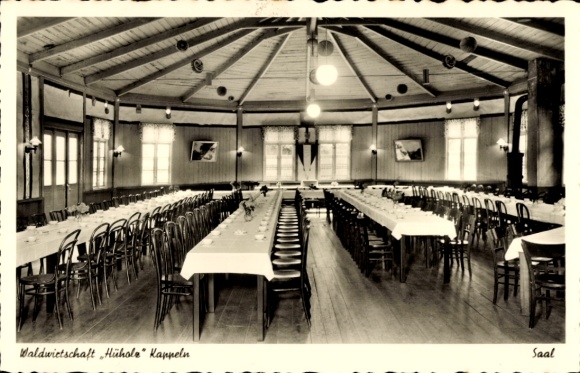 Ak Kappeln an der Schlei, Waldwirtschaft Hüholz, Saal