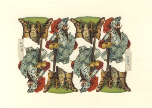 Wafelblok van 4, L&B 31567, Don Quixote, ca. 9,5 x 14 cm