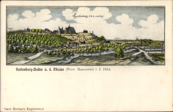 Artysta KP Katlenburg Lindau, widok ogólny z 1654 r.