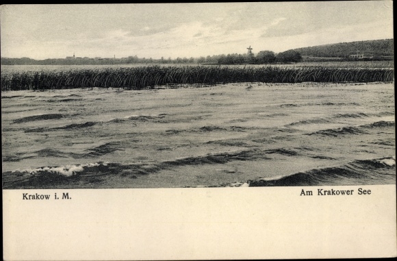 Postcard Krakow am See in Mecklenburg-Western Pomerania, on the Krakower See