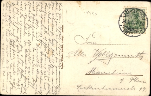 Postcard Lübbecke in Westphalia, Hotel Deutsches Haus