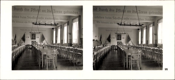 Stereo spatial image photo &quot;The NS model companies&quot; III 95 No. 405, sausage and meat canning factory