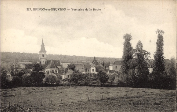 CPA Brinon-sur-Beuvron Nièvre, Vue prise de la Route