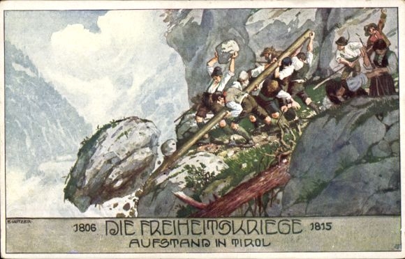 Artist Postcard Kutzer, Ernst, The Wars of Liberation 1806-1815, Uprising in Tyrol, League of German Austrians
