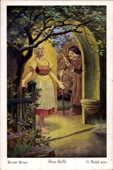 Artist PC Kubel, Otto, Frau Holle, Grimm Brothers Fairy Tales