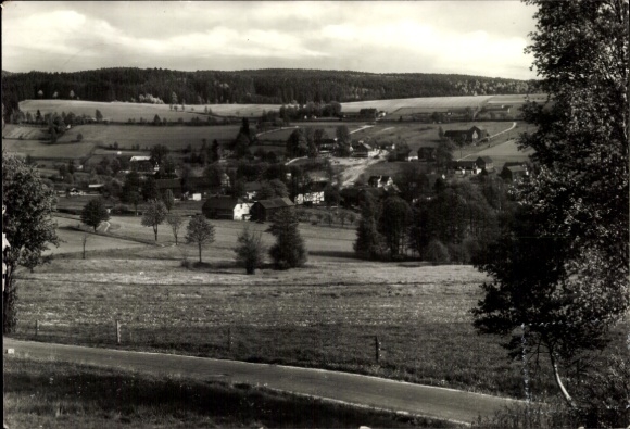 Ak Gunzen Schöneck im Vogtland, Feldlandschaft, Panorama