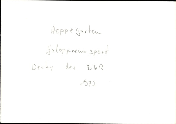 Photo Hoppegarten in Brandenburg, racecourse, Derby of the GDR 1972