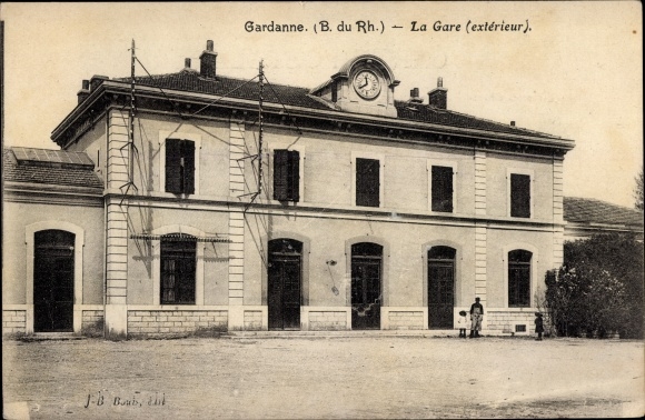 Postcard Gardanne Bouches du Rhône, Bahnhof