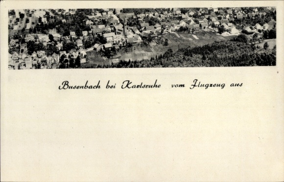 Ak Busenbach Waldbronn im Albtal Schwarzwald Baden, Luftaufnahme von  Karlsruher Umgebung, nforma