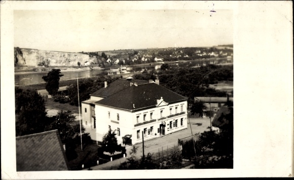 foto Ak Seußlitz Nünchritz an der Elbe, Gasthof Seußlitz, eigenaar Otto Bräunig