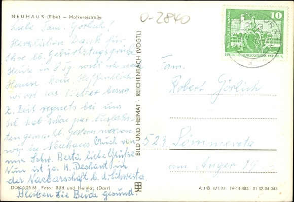 Postcard Neuhaus an der Elbe, Molkereistrasse