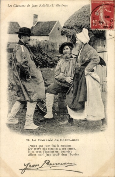 Song Postcard Les Chansons de Jean Rameau, La Bourrée de Saint-Just