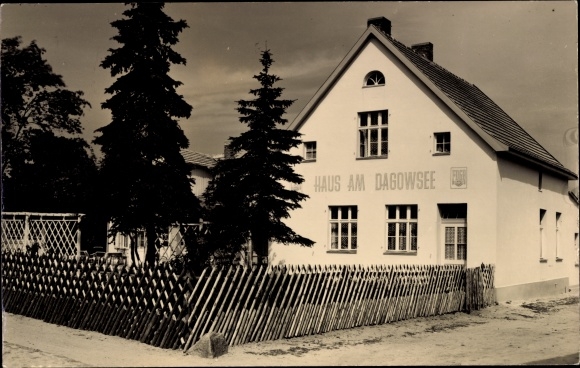 Postcard Dagow Stechlin, FDGB holiday home house on Dagowsee