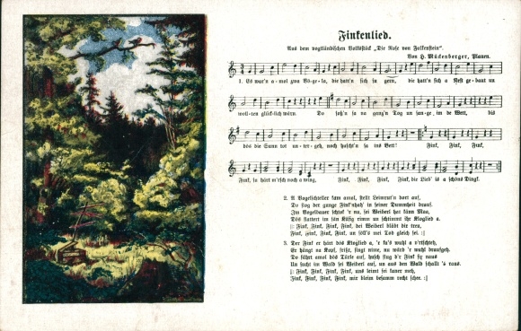 Song Ak Mückenberger, Hilmar, Finkenlied, The Rose of Falkenstein