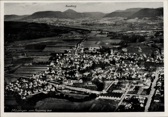 Ak Mössingen in Württemberg, luchtfoto