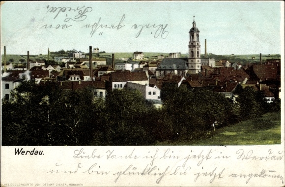 PC Werdau in Saxony, panorama of the place