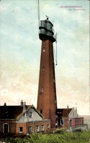 Postcard Scheveningen The Hague South Holland, lighthouse