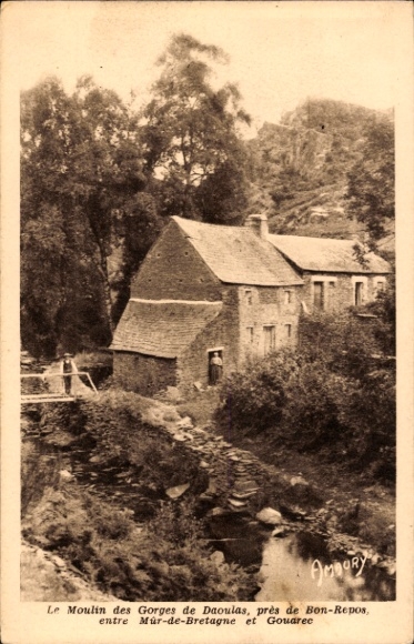 Postcard Plougastel Daoulas Finistère, Moulin