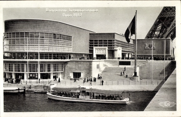 Ansichtkaart Parijs, Internationale Tentoonstelling 1937, Paviljoen van de Belgen